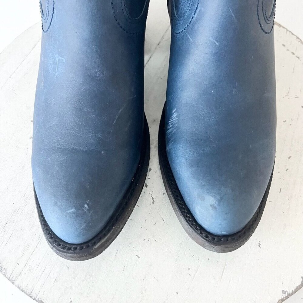 Lane PLAIN JANE Womens Cowboy Midi Boots 5 Blue Western Cowgirl Short Boot - Picture 6 of 13